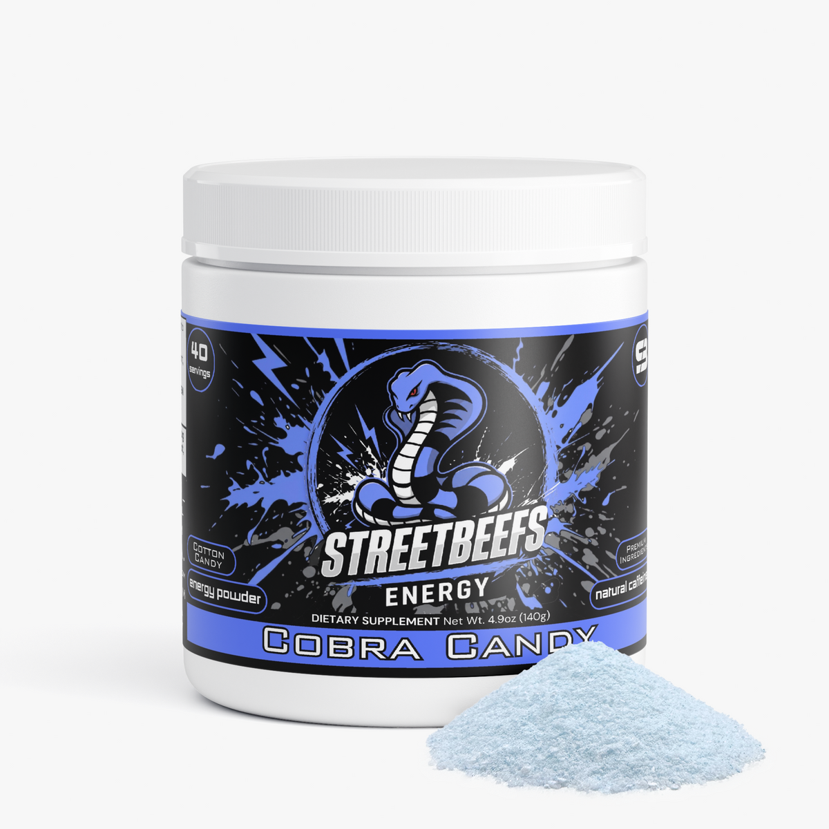 Street Beefs - Cobra Candy Energy Drink Powder (Cotton Candy)