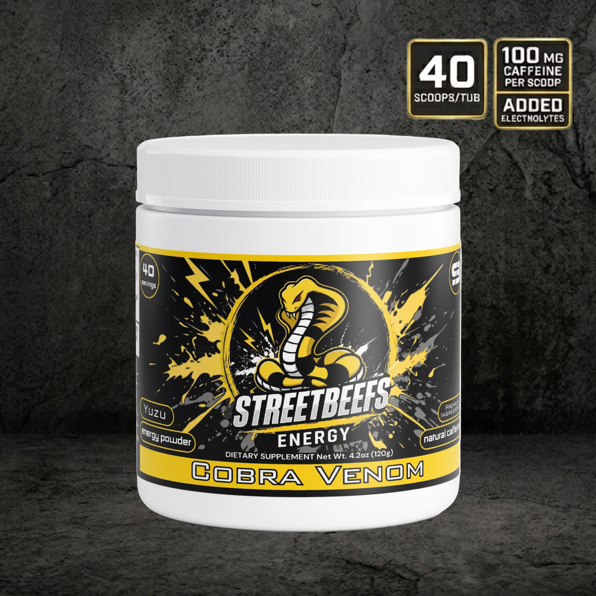 Street Beefs - Cobra Venom Energy Drink Powder (Yuzu Flavor)