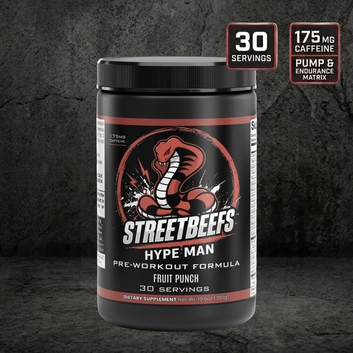Street Beefs - HYPE Man Pre-Workout (Fruit Punch)
